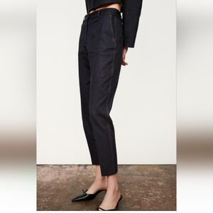 Zara  Z1975 Topstiching Stretch Denim Pants Sz-L